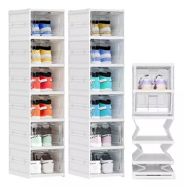 Zapatera Organizador Plegable Cajas Acrílico Sneakers***$