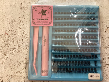 Kit pestañas + pinzas + pegamento***$