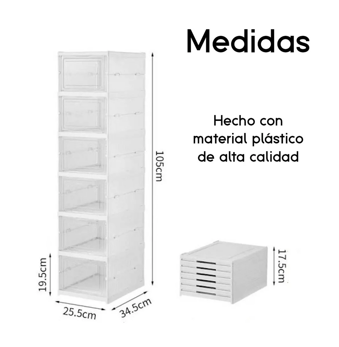 Zapatera Organizador Plegable Cajas Acrílico Sneakers