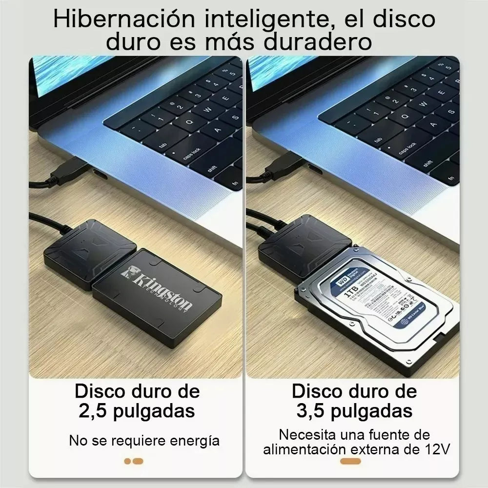 Cable Adaptador Disco Duro Sata A Usb 3.0 Hdd Ssd 3.5