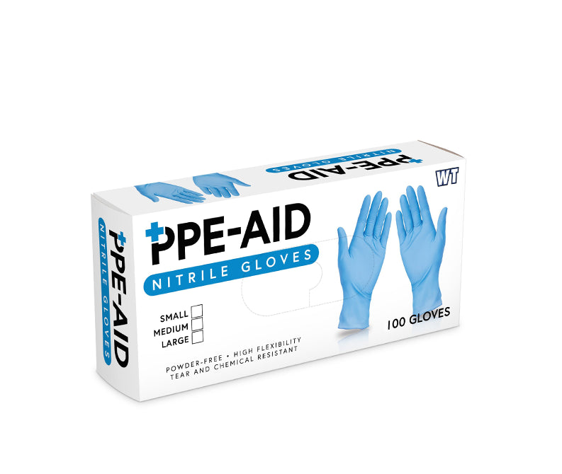 Guantes de Nitrilo Libre De Látex Y Polvo PPE-AID